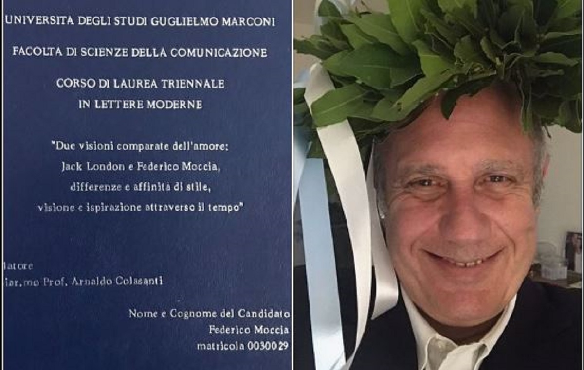 Federico Moccia si laurea con una tesi su se stesso, il web lo prende in giro e lui replica