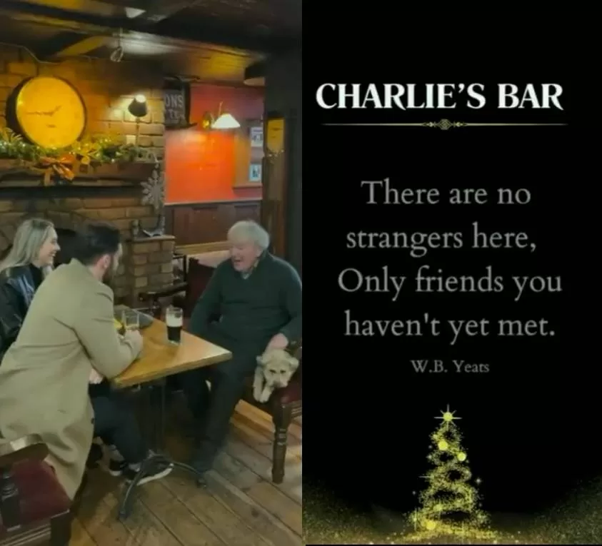 Anziano, cane e pub: lo spot natalizio del Charlie’s Bar conquista i social