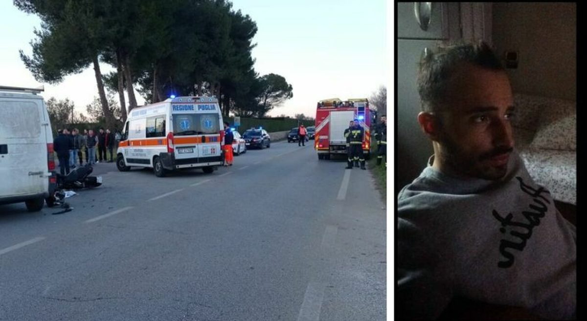 Puglia, parrucchiere 35enne perde la vita in sella alla sua moto in uno scontro con un furgone
