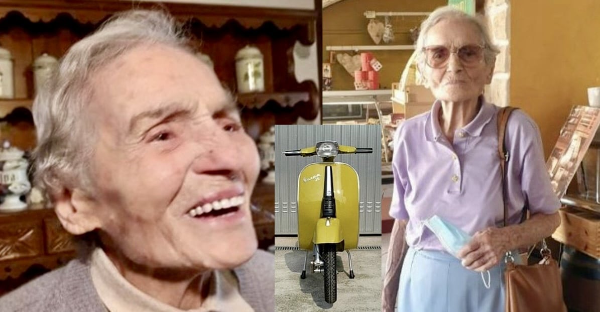 A 103 anni Giuseppina Molinari non rinuncia alla sua indipendenza: dopo il sequestro dell'auto, si regala un motorino.