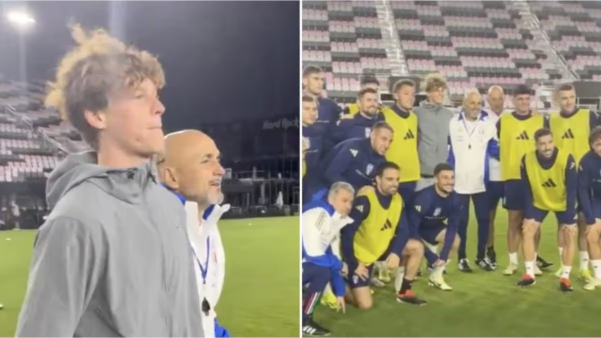 Sinner al ritiro dell’Italia, Spalletti lo presenta alla squadra, “Prendete esempio da lui”