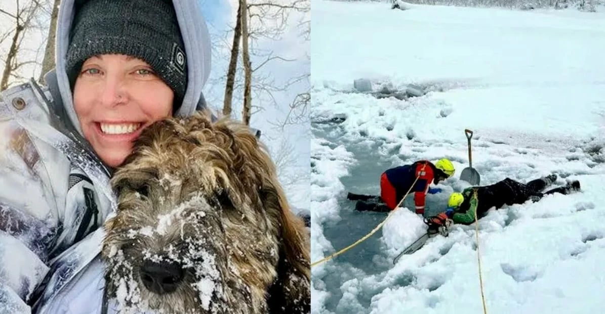 Una commovente storia di sacrificio e amore: Amanda, madre coraggiosa, perde la vita cercando di salvare il suo cane dalle acque gelide.