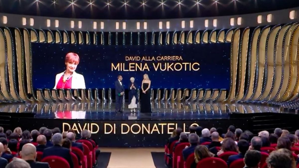 David di Donatello, Milena Vukotic fa una rivelazione su un regista citando nome e cognome del diretto ineteressato, la Marcuzzi e Conti in grande imbarazzo
