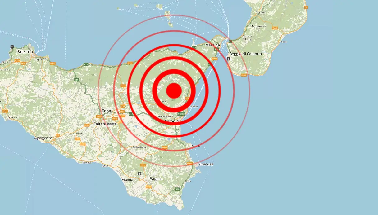 Terremoto oggi in Sicilia, la terra trema all’alba a Catania