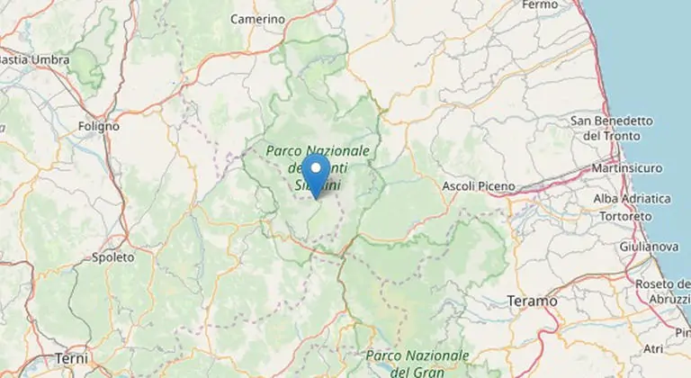 Scossa di terremoto nel Maceratese: magnitudo 2.6 registrata a Visso