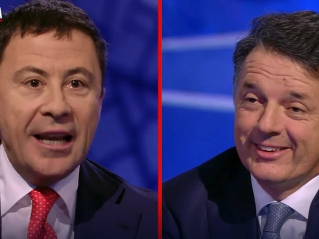 Duello in diretta tra Matteo Renzi e Italo Bocchino su La7: scintille su accise, rapporti internazionali e consensi del governo Meloni.