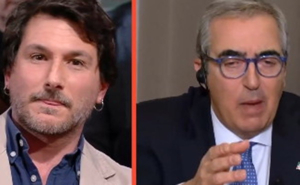 Duro confronto a 4 di Sera tra il senatore di Forza Italia e il giornalista di Repubblica. Gasparri: "Prima di negoziare, servono il cessate il fuoco e garanzie".