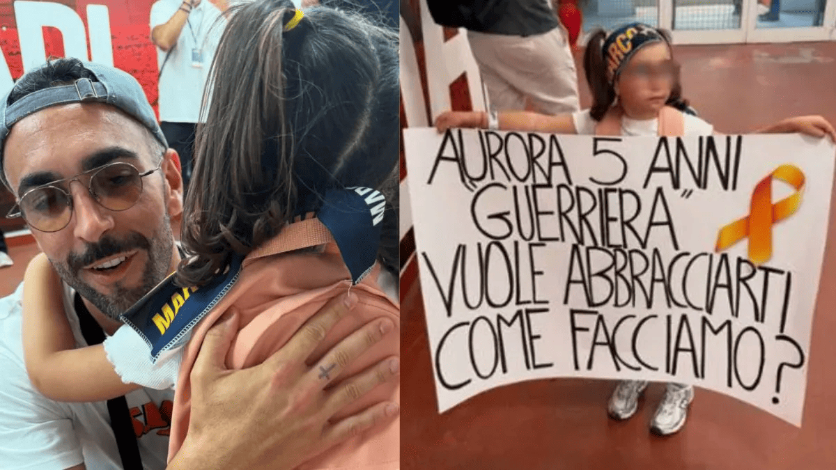 Durante lo show, il cantante ha rivolto un pensiero a una bambina malata di leucemia, tra le lacrime e l’emozione di tutta l’Arena della Vittoria.