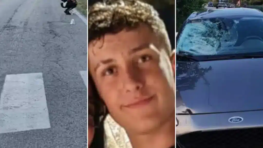 Tragedia a Loreggia: Martin, 15 anni, travolto da un’auto mentre attraversava sulle strisce in bici. Il padre, tra le lacrime, consola il conducente sconvolto.