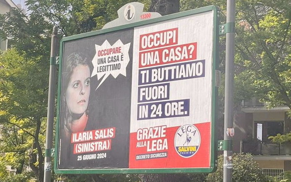 Dopo la rimozione dei cartelloni a luglio, la Lega torna a Roma con nuove affissioni: stavolta immagini reali per sostenere la legge sulla sicurezza.