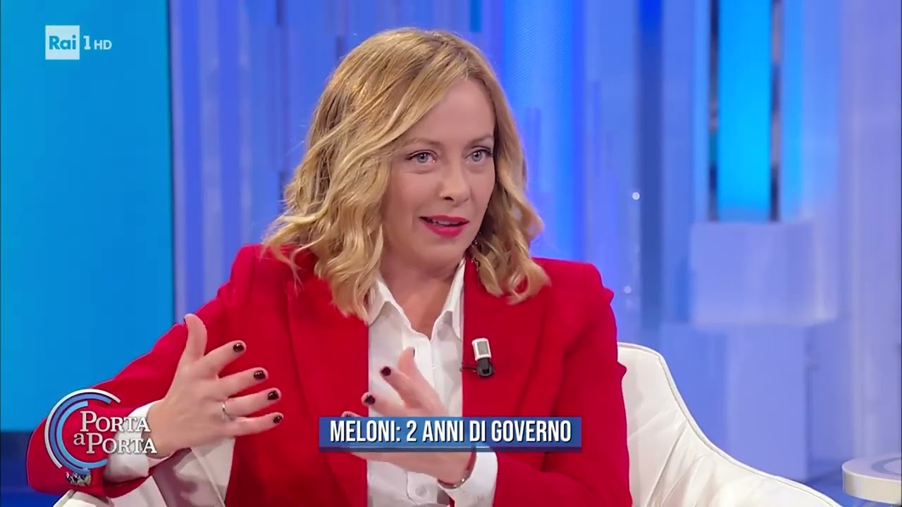 Giorgia Meloni interviene a Porta a Porta per i 30 anni del programma, parlando di politica internazionale, tensioni tra Usa e Ue e del ruolo dell’Italia nel contesto globale.