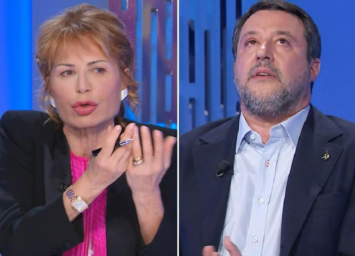 Otto e mezzo, volano stracci tra Salvini e Gruber: “Piano case? Ma pensi al ritardo che fanno i treni”