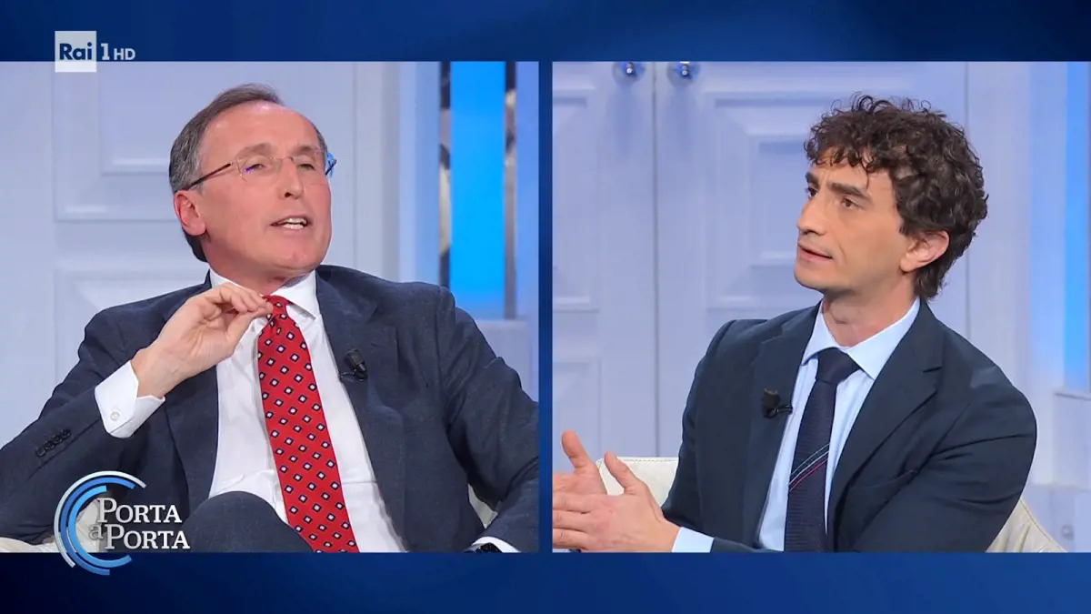 A “Porta a porta” duro confronto tra Galeazzo Bignami e Francesco Boccia sul referendum giustizia. Il deputato FdI incalza: “Qual è l’articolo?”.