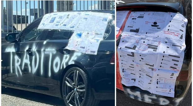 Altamura, scopre il tradimento e devasta la Bmw, poi incolla chat sull’auto esposta in strada