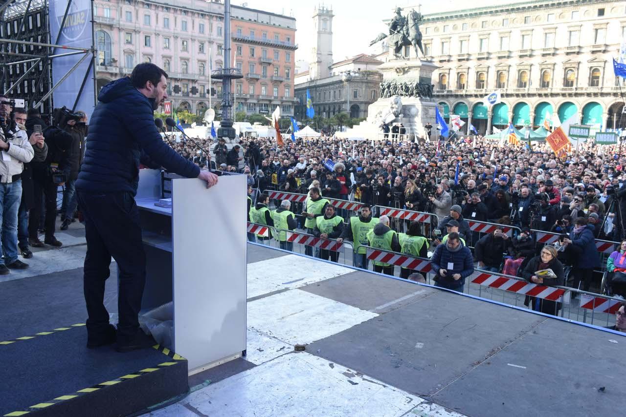 Corteo Patrioti, Salvini ricorda Bongiorni, “Non si può morire così, lo Stato deve intervenire”