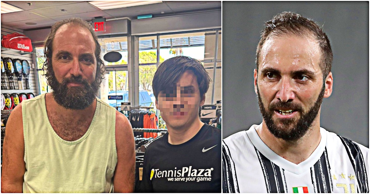 L’ex attaccante Gonzalo Higuain irriconoscibile in una foto, “Non é lui, il tatuaggio sul braccio é diverso”