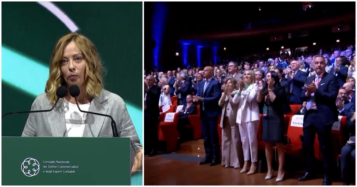Meloni applaudita da Confindustria, Landini attacca: “Ogni fallimento ha bisogno della sua claque”
