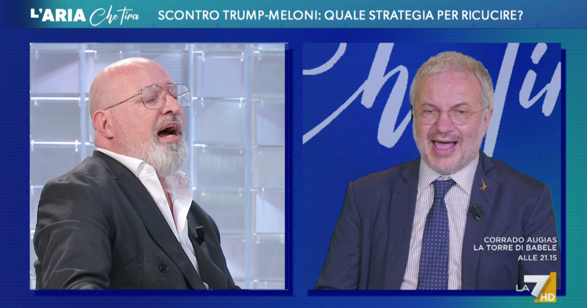 Bonaccini e Borghi si sono confrontati a L’aria che tira su euro, lira, Unione europea, crescita economica e linea della Lega.